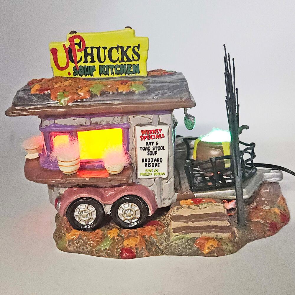 Department 56 Halloween Upchuck's Soup Kitchen Haunted Wheels Food Trucks